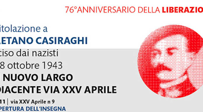 Osnago, il 25 aprile intitolazione di un nuovo largo a Gaetano Casiraghi