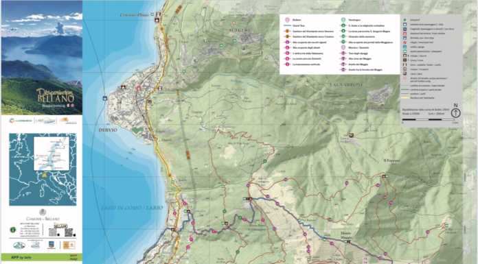 Bellano: in distribuzione la nuova cartina dei sentieri bellano cartina sentieri