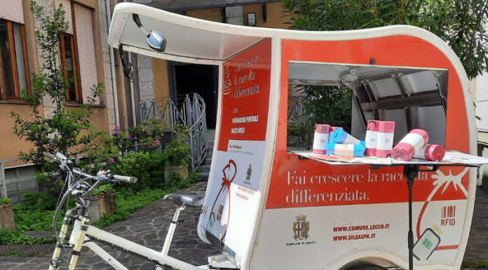 Lecco. Misurazione puntuale, sacchi rossi in distribuzione con il T-riciclo