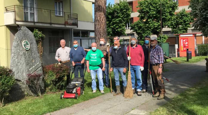 Calolzio. Penne nere al lavoro per sistemare il parco degli Alpini alpini calolzio