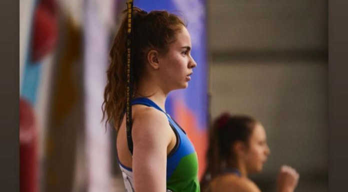 Beatrice Colli da record agli Europei di arrampicata ‘speed’ Beatrice Colli sul secondo gradino del podio, in Russia, ai campionati europei Under 18 Speed