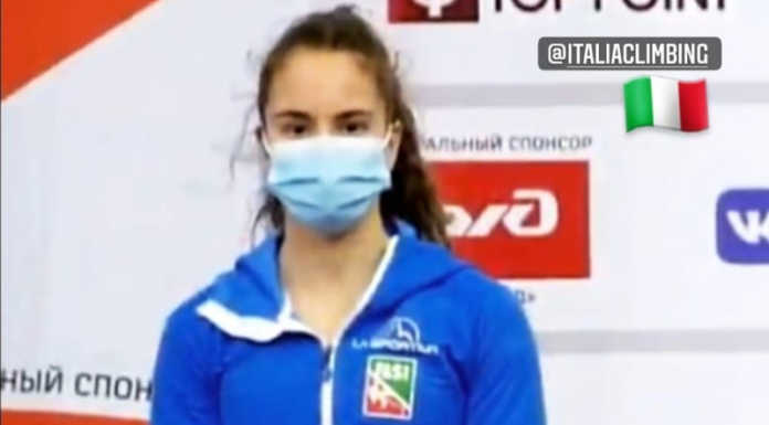 Arrampicata sportiva, Beatrice Colli è vice campionessa europea Speed Beatrice Colli sul podio in Russia campionati europei speed