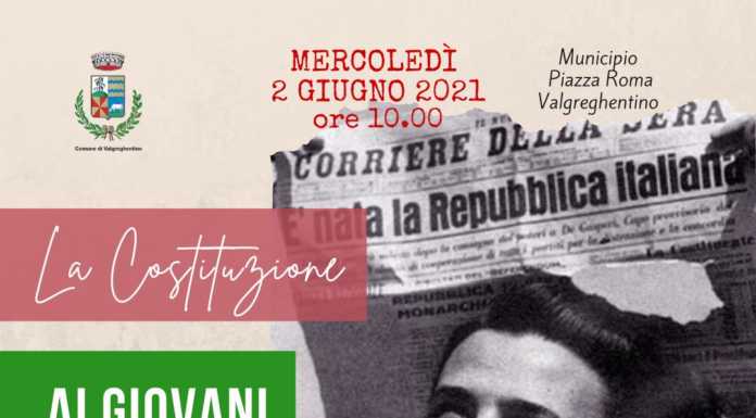 Valgreghentino. Il 2 giugno la consegna della Costituzione consegna costituzioni valgreghentino