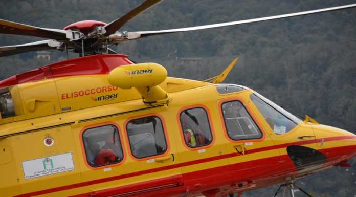 Tragedia in Grignetta. Muore escursionista colpito da una scarica di sassi elisoccorso 118 elicottero (1)