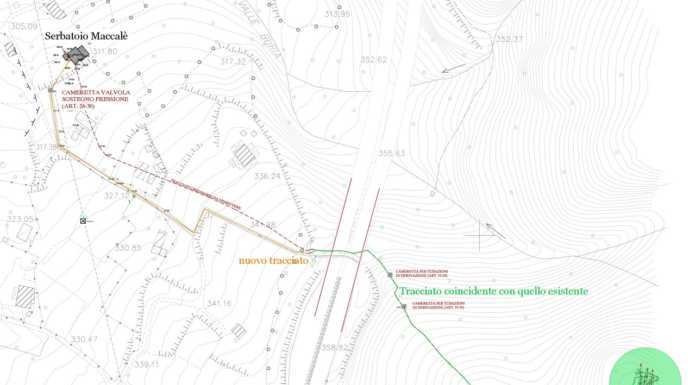 Lierna: avviati i lavori di costruzione del nuovo serbatoio Gesso planimetria serbatoio gesso lierna