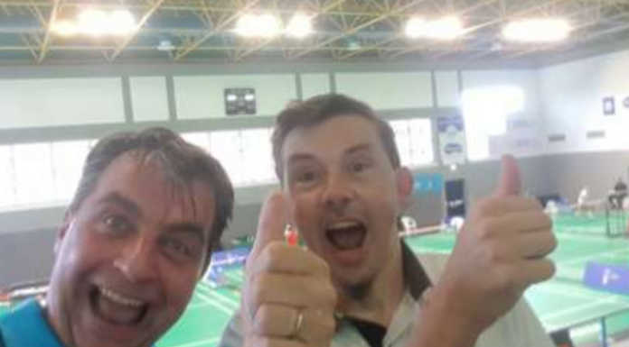 Badminton Lecco campione italiano nel doppio maschile Over 45 Badminton Lecco Sorensen Calegari