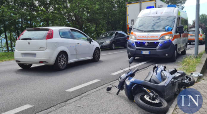Garlate, incidente auto moto lungo la Sp 72: soccorsi in azione Garlate incidente