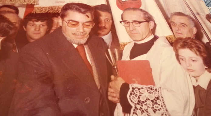 Aido Olginate Valgreghentino ricorda il fondatore Giorgio Brumat Giorgio Brumat con Don Lino Luraschi durante l'inaugurazione della nuova sede dell'aido olginate