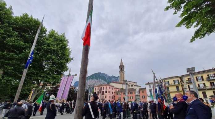 Lecco. Festa della Repubblica: alzabandiera sul lungolago e Inno Nazionale Lecco Festa Repubblica 2021