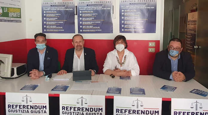 Referendum riforma giustizia. Arrigoni e Butti (Lega): “Un’estate di gazebo per le firme” Lecco Referendum Riforma giustizia