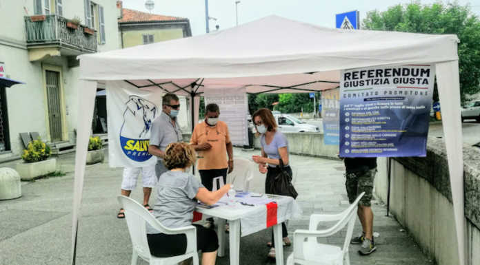 Lega: 18 gazebo nel lecchese per la campagna sul Referendum Referendum giustizia
