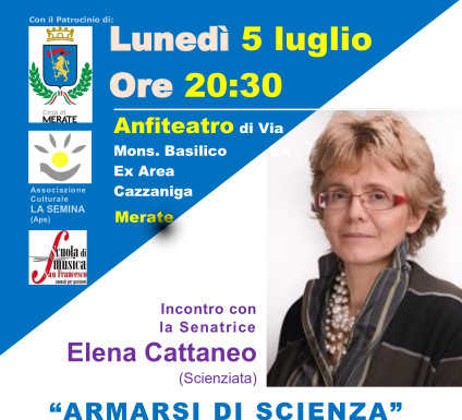 Scienza e libri, a Merate un incontro con la senatrice Elena Cattaneo