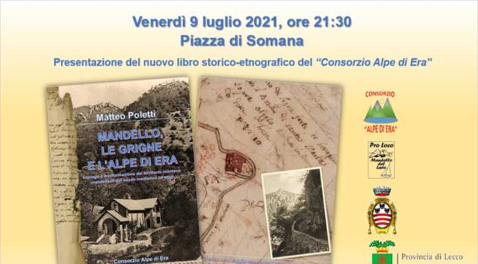 “Mandello, le Grigne e l’Alpe di Era”, venerdì la presentazione del libro