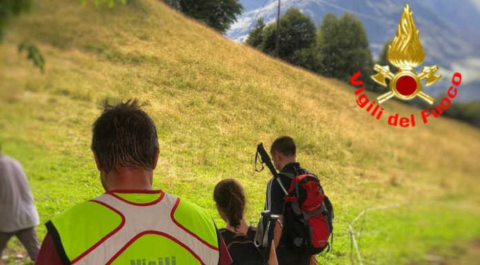 Due persone disperse sopra Barzio, intervento dei Vigili del Fuoco vigili del fuoco intervento barzio