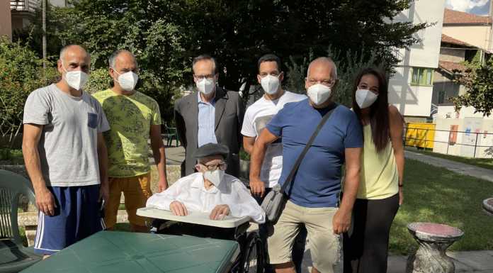 Festeggiamenti a Valmadrera per i 101 anni di Giuseppe Ruberto