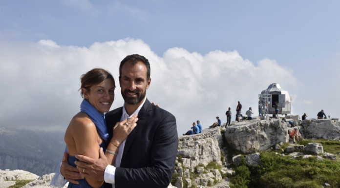 Laura e Massimiliano novelli sposi in cima alla Grignetta grignetta matrimonio