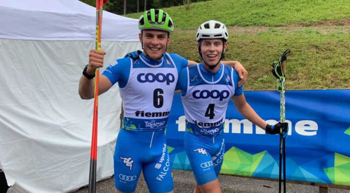 Mondiali di skiroll: Artusi due argenti e un bronzo nella Team Sprint Aksel Artusi e Elia Barp