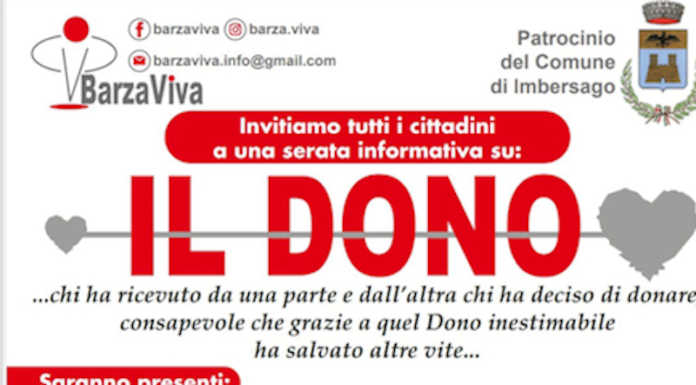 Imbersago, in Mediateca il 1° ottobre una serata sul dono