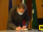 L'assessore De Corato a Lecco durante la firma del protocollo "Stazioni sicure"