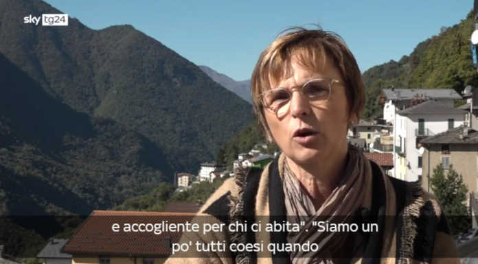 Record di vaccinazioni a Premana, una troupe di Sky Tg 24 in Valsassina Il sindaco Elide Codega ai microfoni di Sky Tg 24