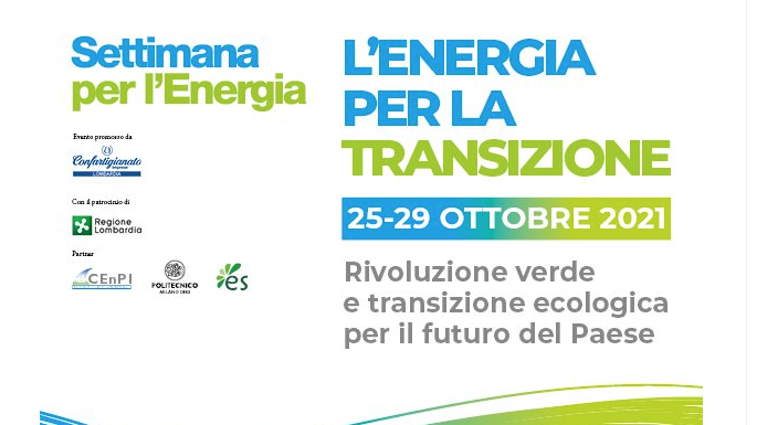 Con Confartigianato Lombardia dal 25 al 29 ottobre la settimana per l’energia