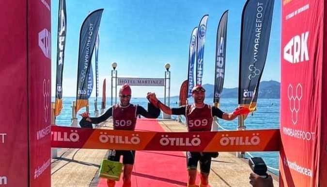Swimrun. Renato Dell’Oro e Paolo Carminati vincono lo sprint a Cannes Renato Dell'Oro e Paolo Carminati primi al traguardo