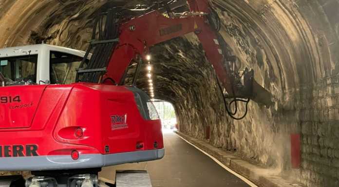 Iniziano i lavori in galleria, provinciale interrotta tra Varenna e Bellano