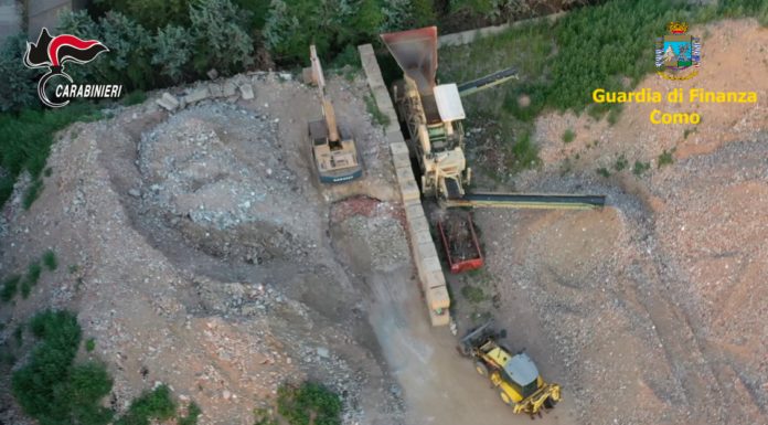 Comasco. Rifiuti sversati abusivamente e riutilizzati anche per opere pubbliche