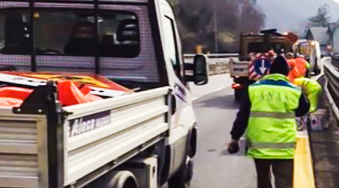 Statale 36: cantiere e restringimento sul lago per lavori sulla careggiata