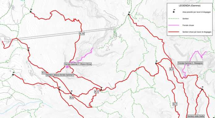 Lavori in Ferrata, martedì chiudono alcuni sentieri