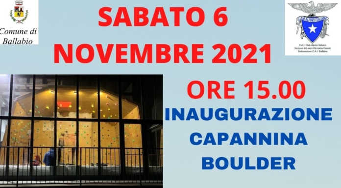 Il Cai Ballabio inaugura la struttura boulder e ricorda l’amico Miro