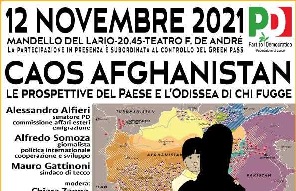 PD: “Caos Afghanistan”, una serata a Mandello per approfondire
