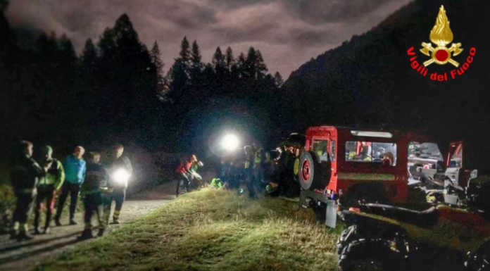 Anziano disperso ai piedi del Magnodeno, ritrovato grazie alla luce del frontalino