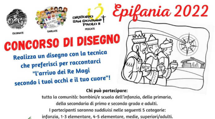 Olginate, Garlate e Pescate: concorso di disegno per festeggiare l’Epifania