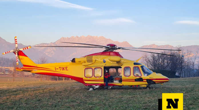 Malore in azienda, elisoccorso uomo di 50 anni elisoccorso sirone