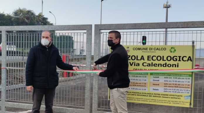 Calco. Taglio del nastro alla nuova piazzola ecologica