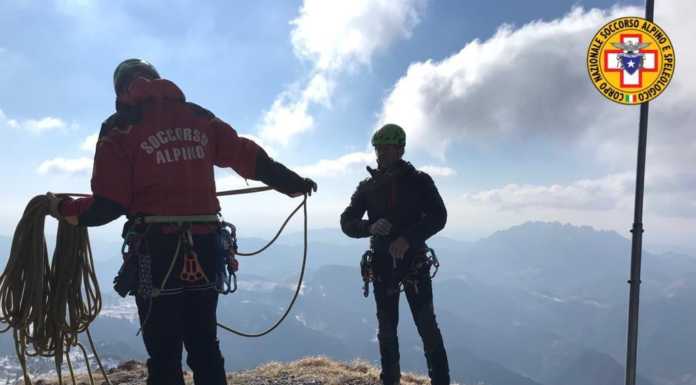 Bloccati in un canale, esercitazione ai Piani di Bobbio per il Soccorso Alpino