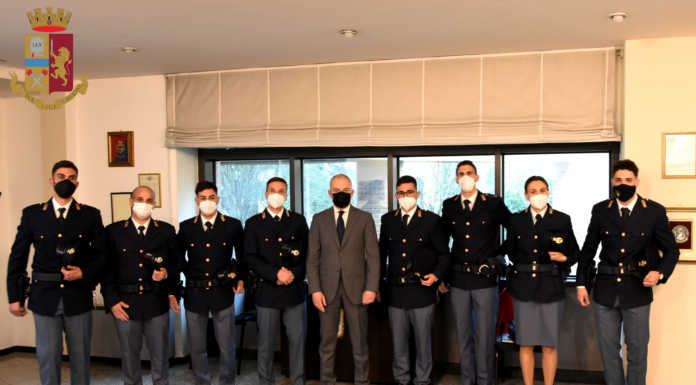 Alla Questura di Lecco hanno preso servizio nove nuovi agenti