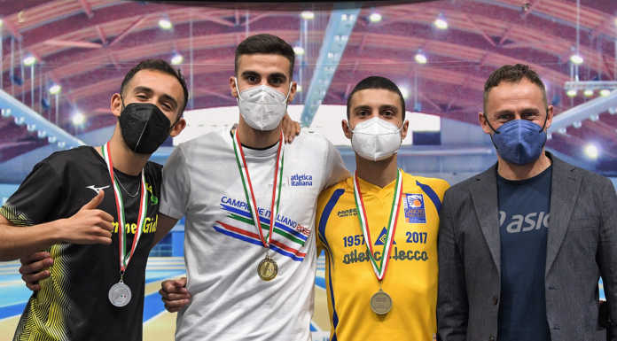 Assoluti indoor, Mattia Padovani chiude col bronzo i 3000m
