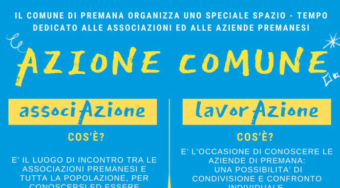 “Azione Comune”, a Premana due incontri aperti a tutti con associazioni e aziende azione comune Premana