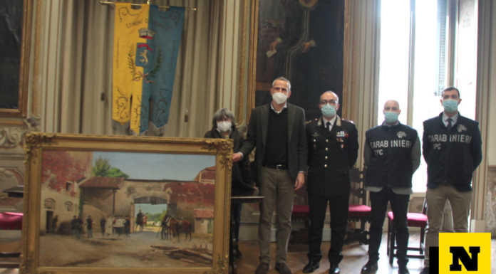 Merate, recuperato dai Carabinieri il quadro trafugato da Villa Confalonieri: era in vendita all’asta
