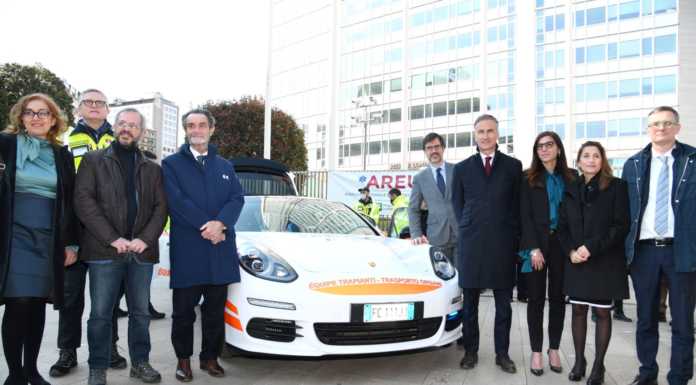 Una Porsche Panamera a disposizione di Areu per il trasporto di organi