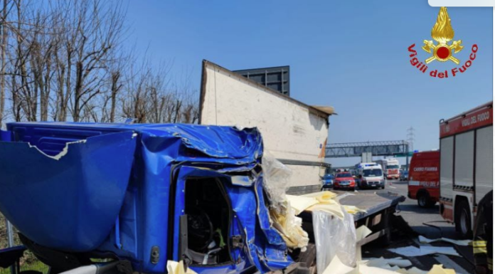 Grave incidente lungo l’A 4: camionista in codice rosso al San Gerardo