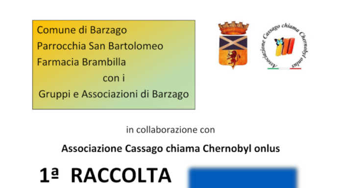 Barzago. Al centro polivalente raccolta per l’Ucraina