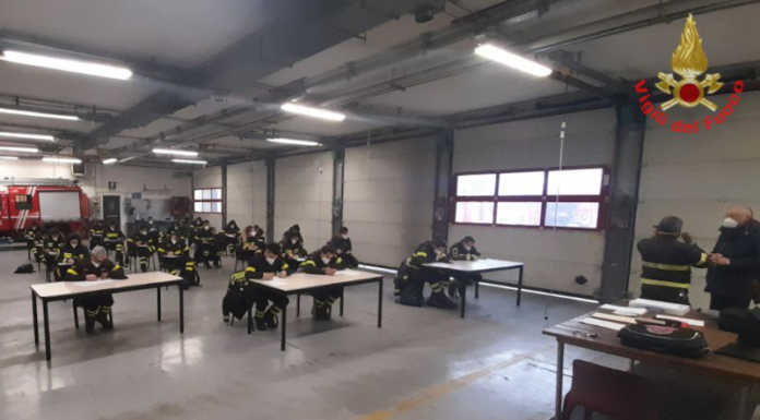 Vigili del Fuoco. Esami finali per il corso di tecniche di primo soccorso