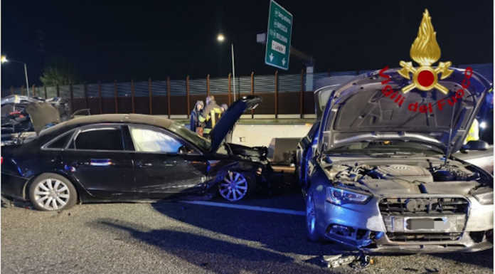 Incidente a mezzanotte lungo l’A4 ad Agrate: tre feriti