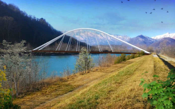 Il progetto della passerella ciclopedonale sull'Adda tra Colico e Gera Lario