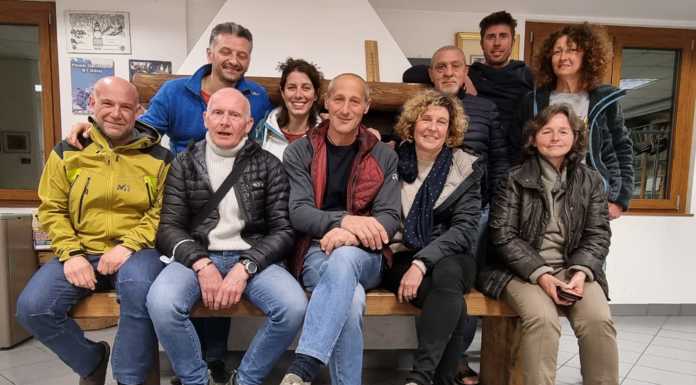 Il consiglio direttivo di UOEI Lecco. Marco Rota confermato presidente