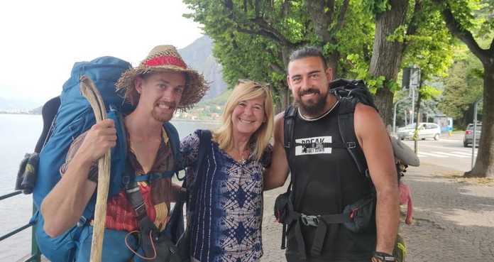 Incrocia anche Mandello il cammino degli youtubers Nesta e Miliomillemiglia