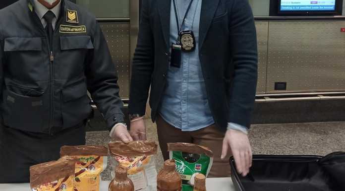 Malpensa. Cocaina liquida occultata in sciroppi di agave e olio di palma